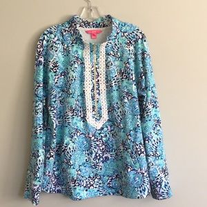 Lilly Pulitzer Popover XL Light Aqua Spritz